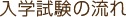 入学試験の流れ